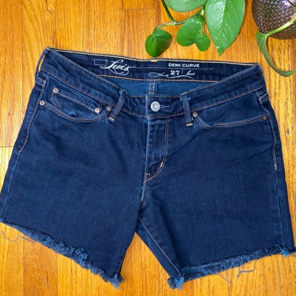Levi's Dark Blue Denim Shorts Women’s Size 27 Jean Shorts